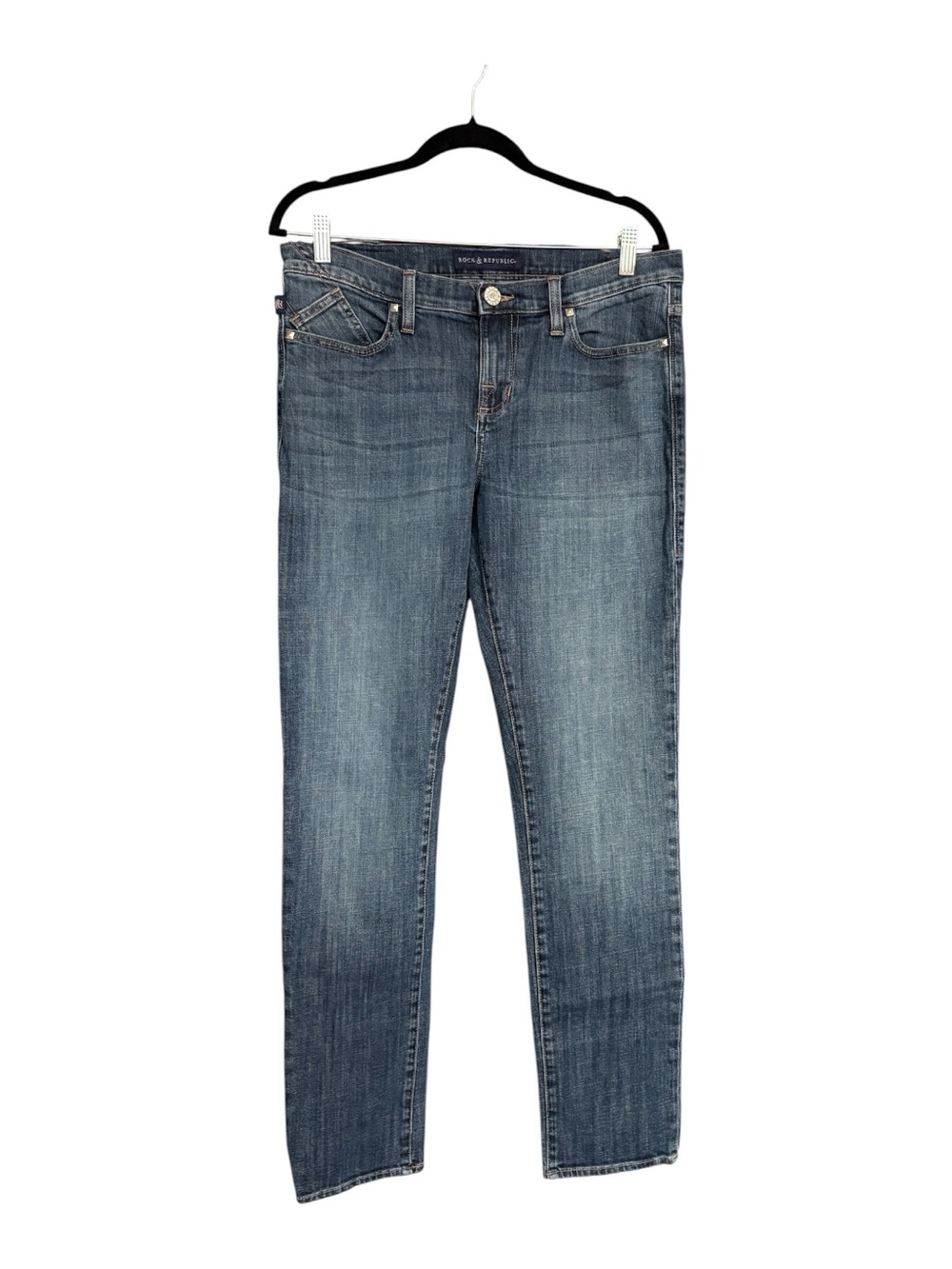 Rock & Republic Berlin Jeans Size 12 Medium Wash Stretch Denim